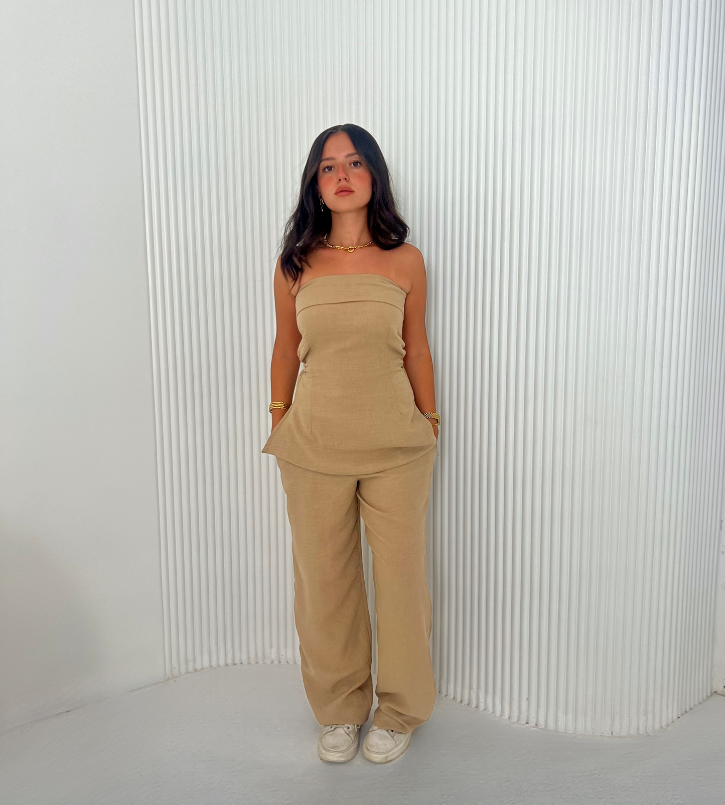 The Linen Pants in Beige
