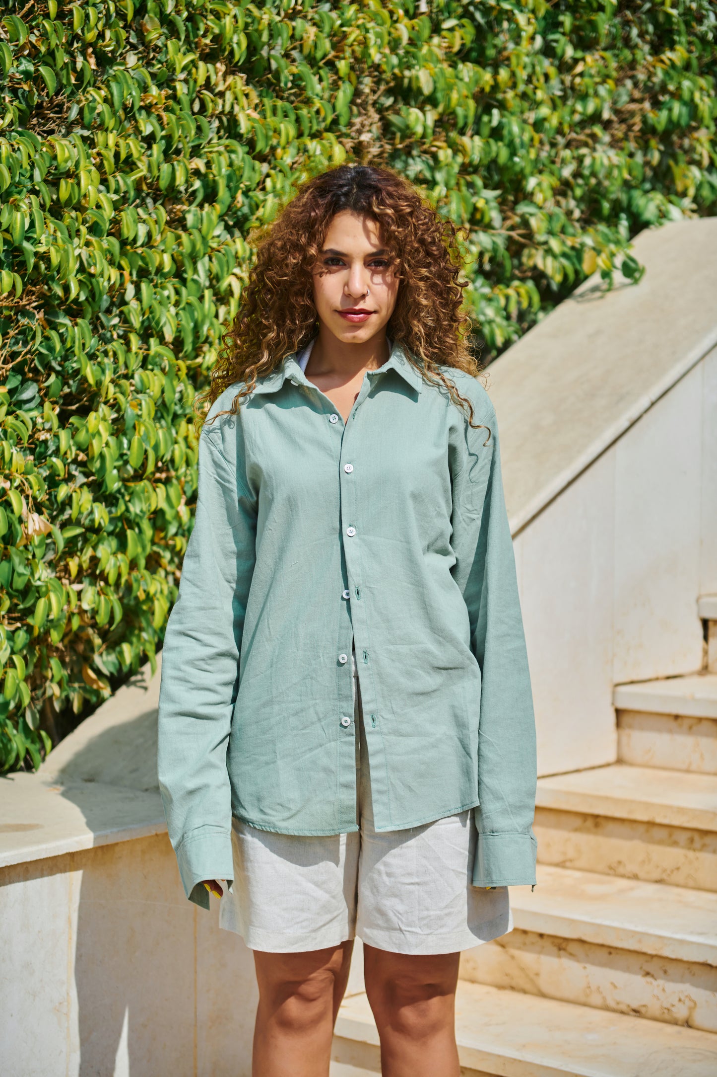 The Linen Shirt in Sage Green (Preorder)