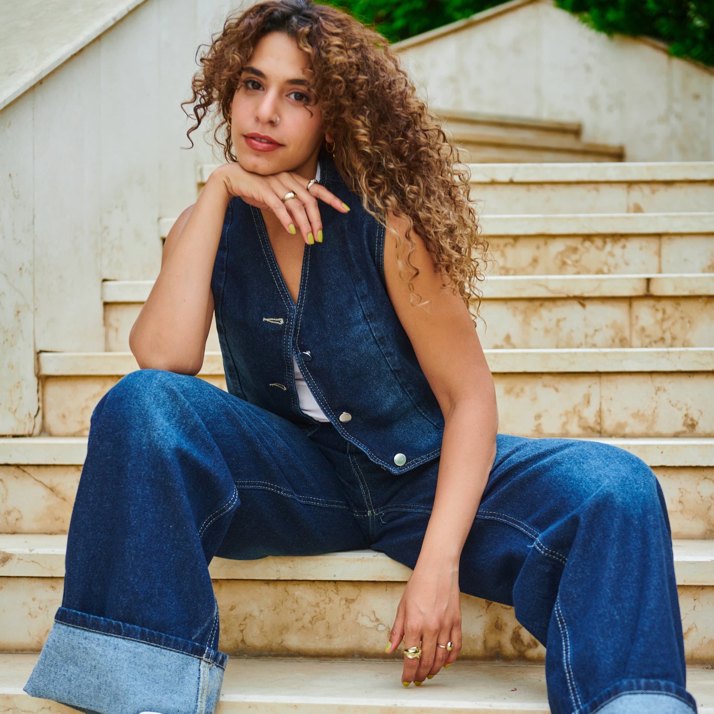 The Framed Denim Pants