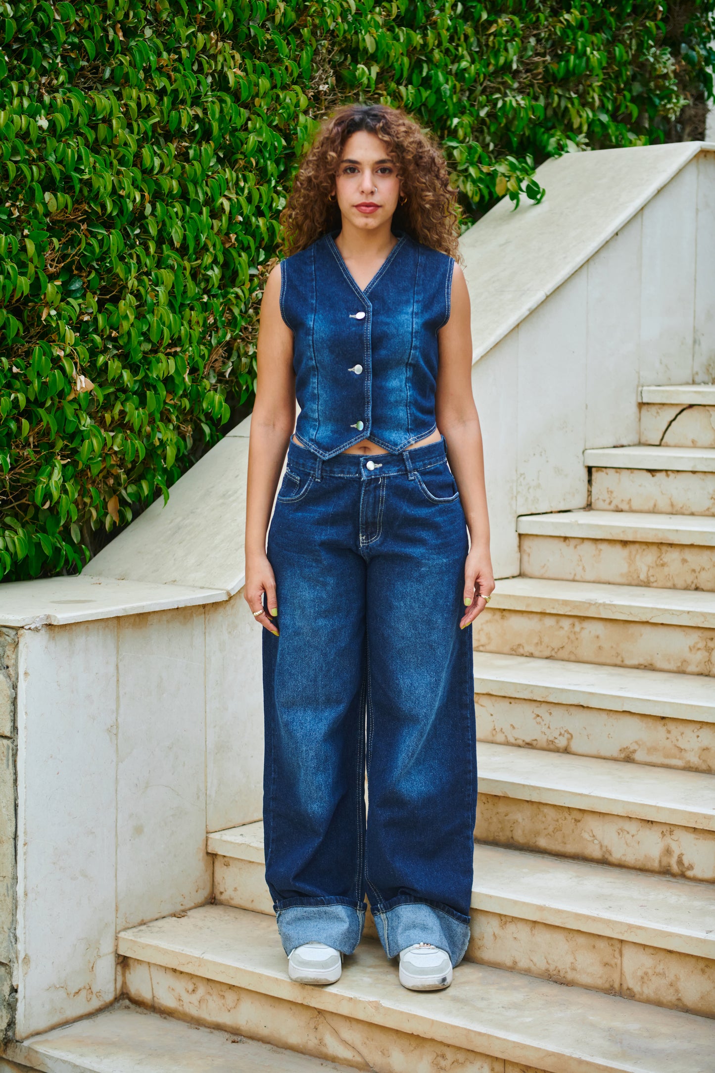 The Framed Denim Vest