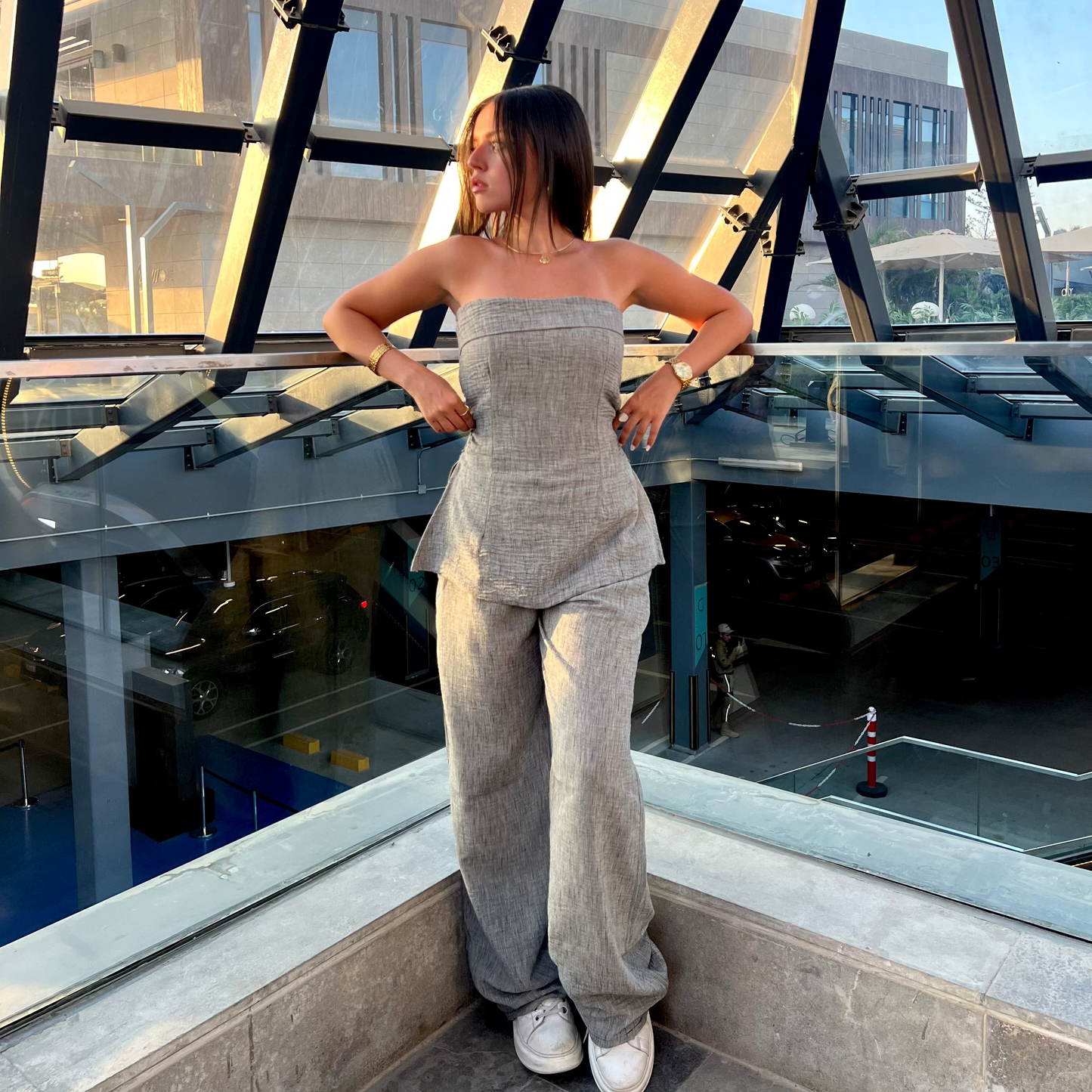 The Linen Pants in Stone Grey