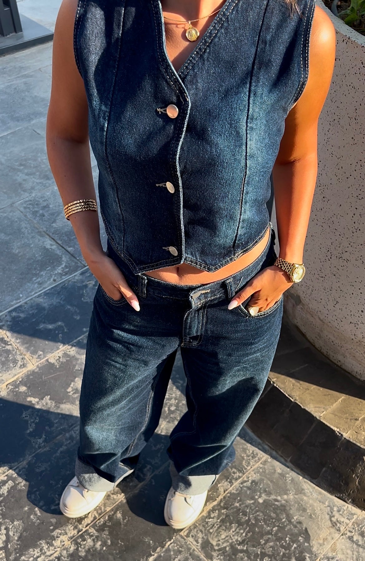 The Framed Denim Pants