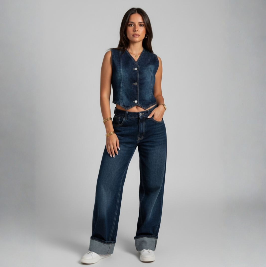 The Framed Denim Pants