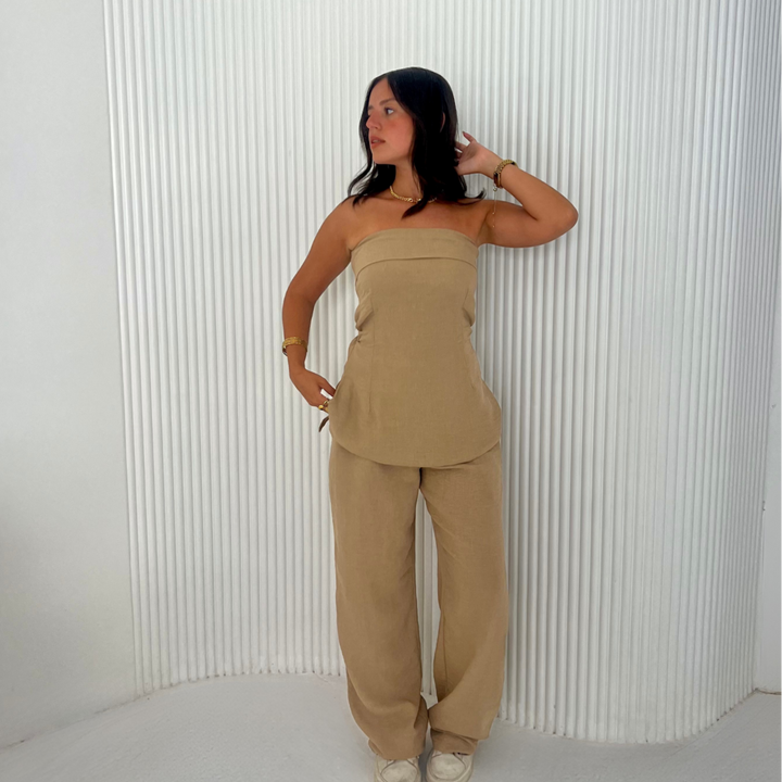 The Linen Pants in Beige