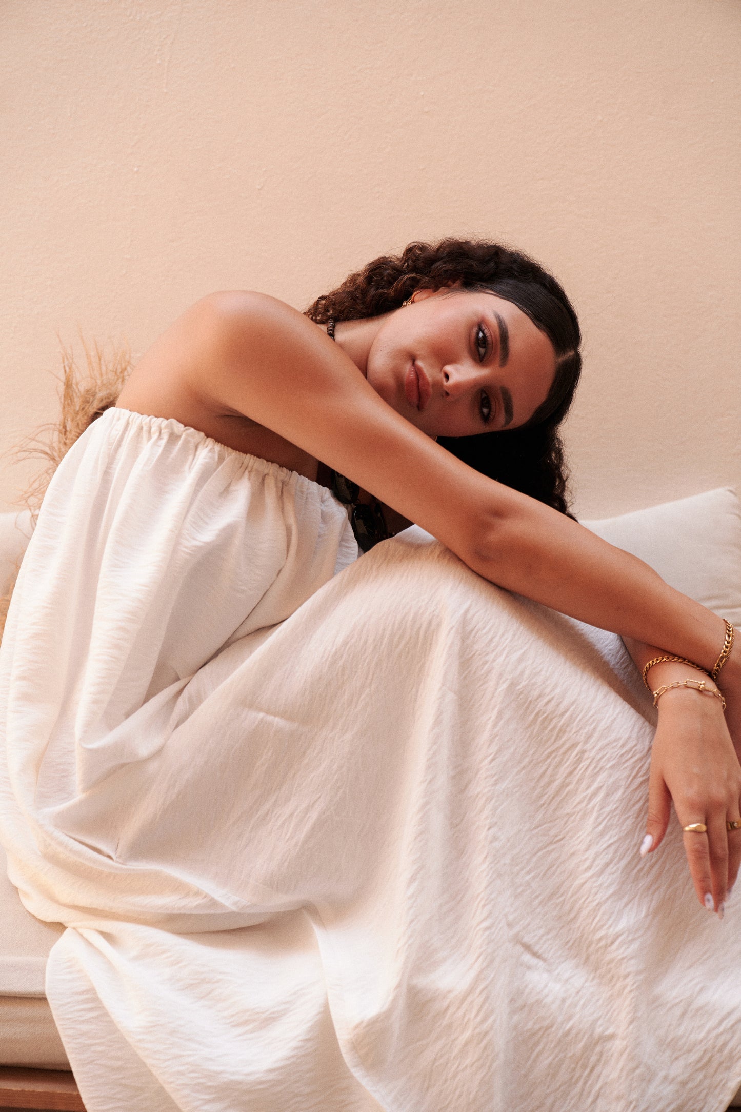 Flowy Maxi Dress in White