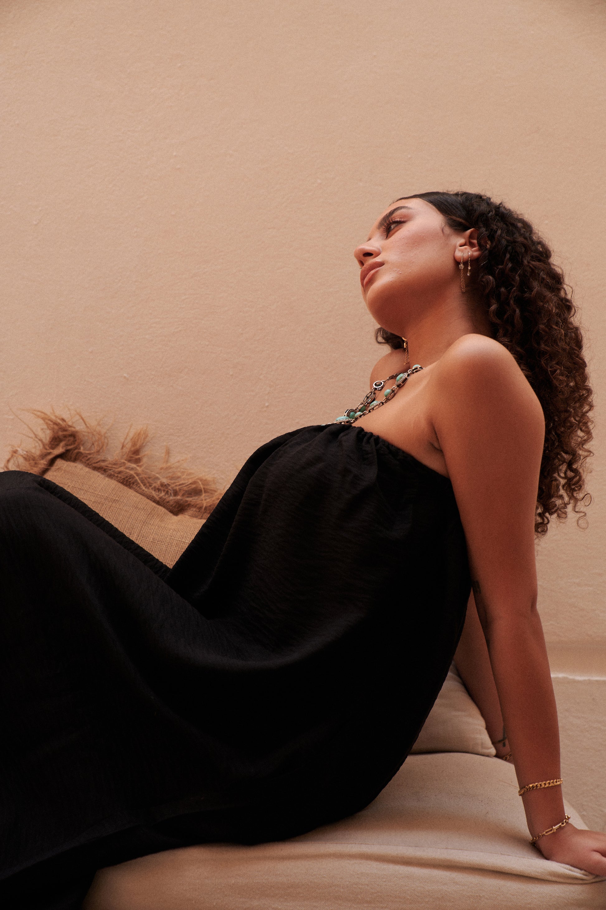 Flowy Maxi Dress in Black KUJI Flowy Maxi Dress in Black KUJI