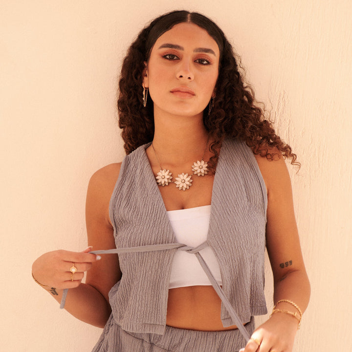 Day-Night Top in Lilac Blue