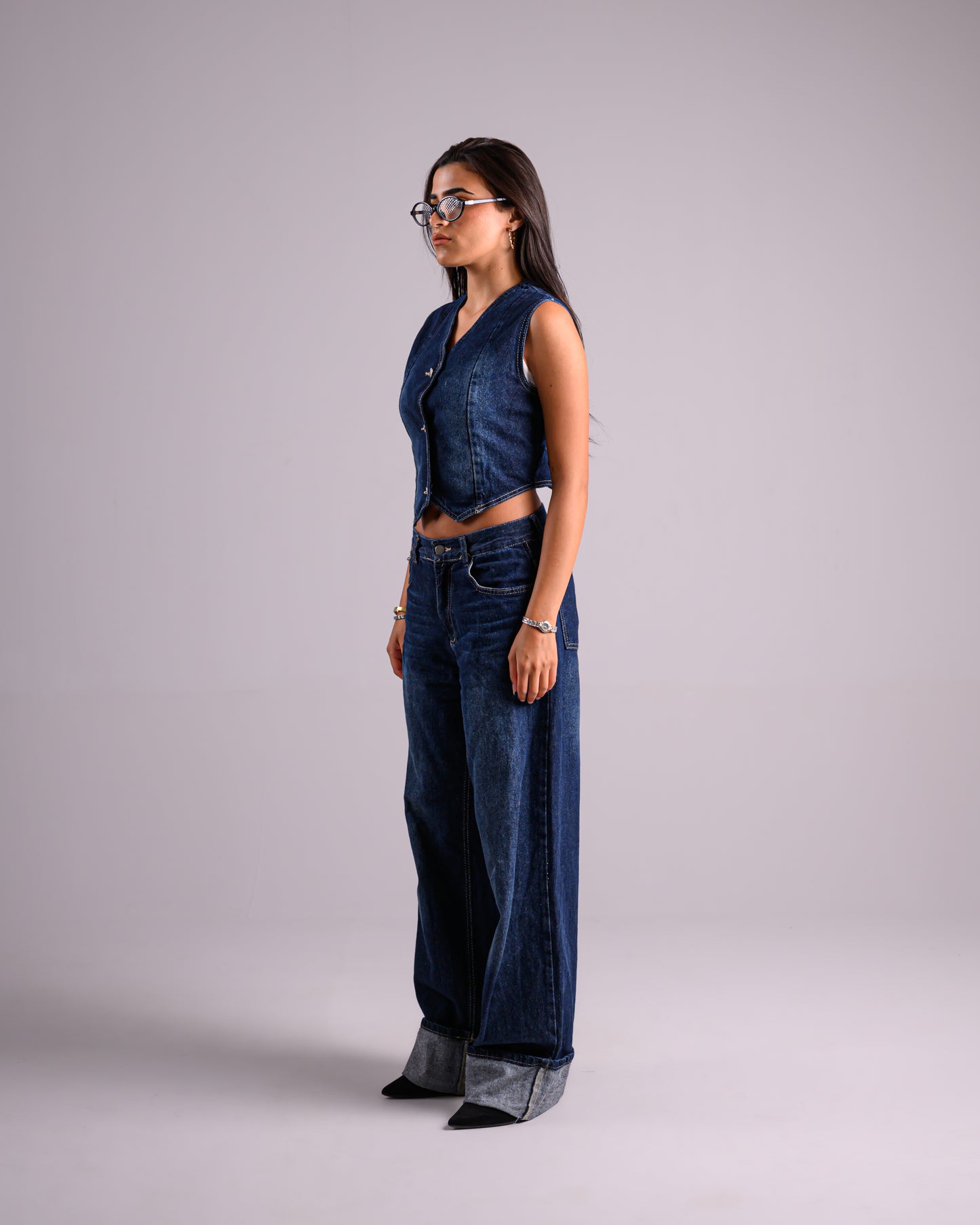 The Framed Denim Vest