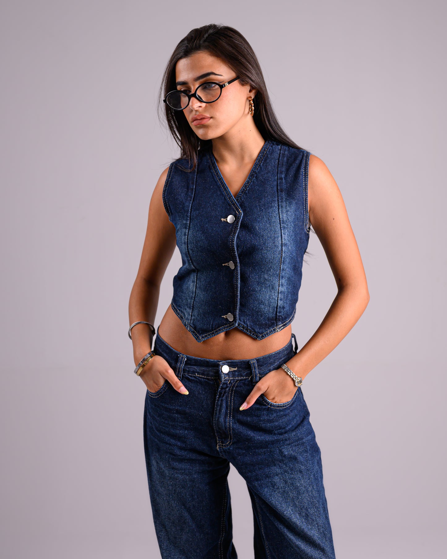 The Framed Denim Pants