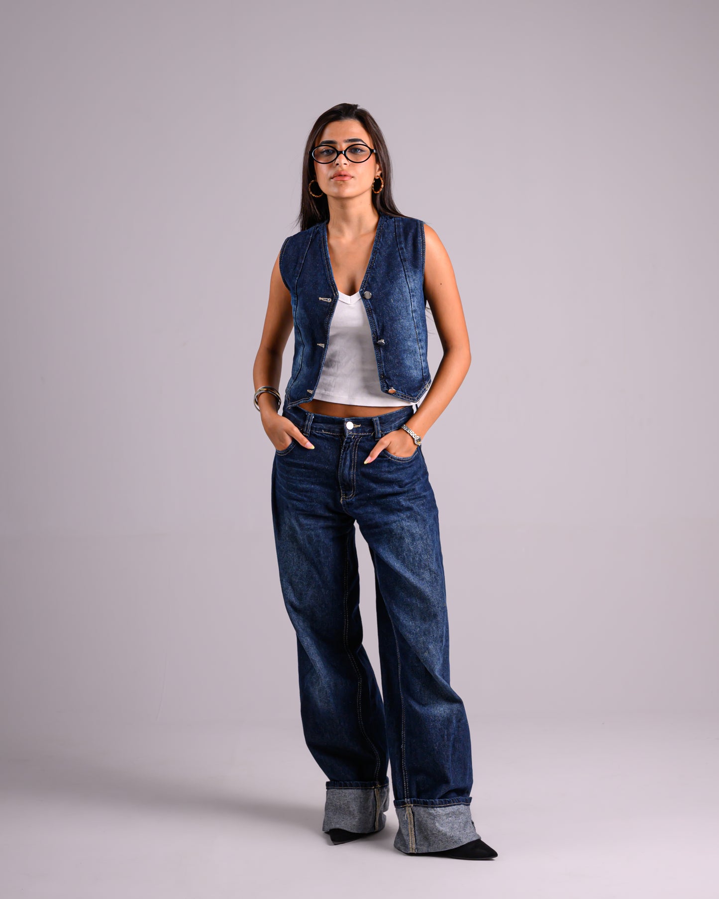 The Framed Denim Vest