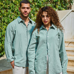 The Linen Shirt in Sage Green (Preorder)
