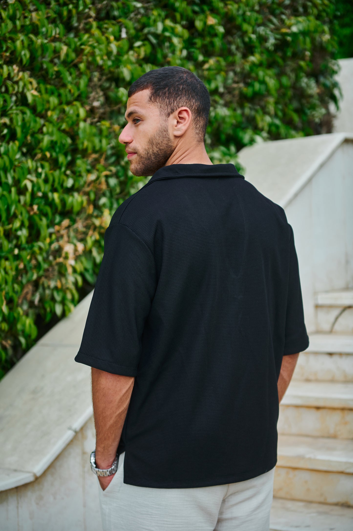 Boho V Tshirt in Black