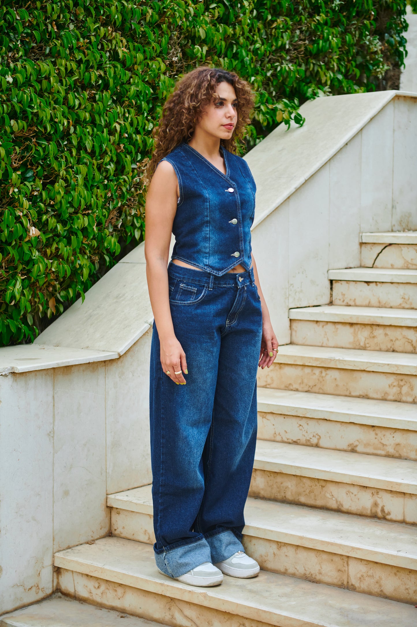 The Framed Denim Vest