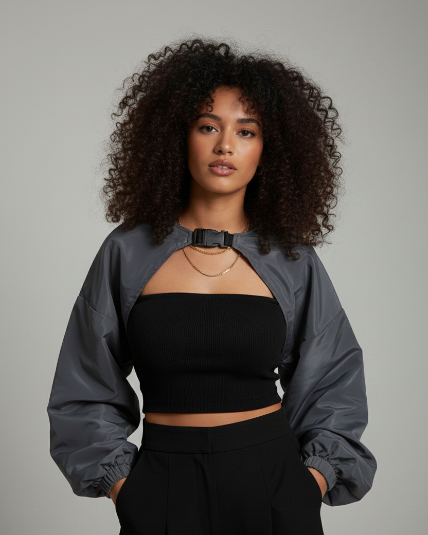 THE DISSENT JACKET in Grey