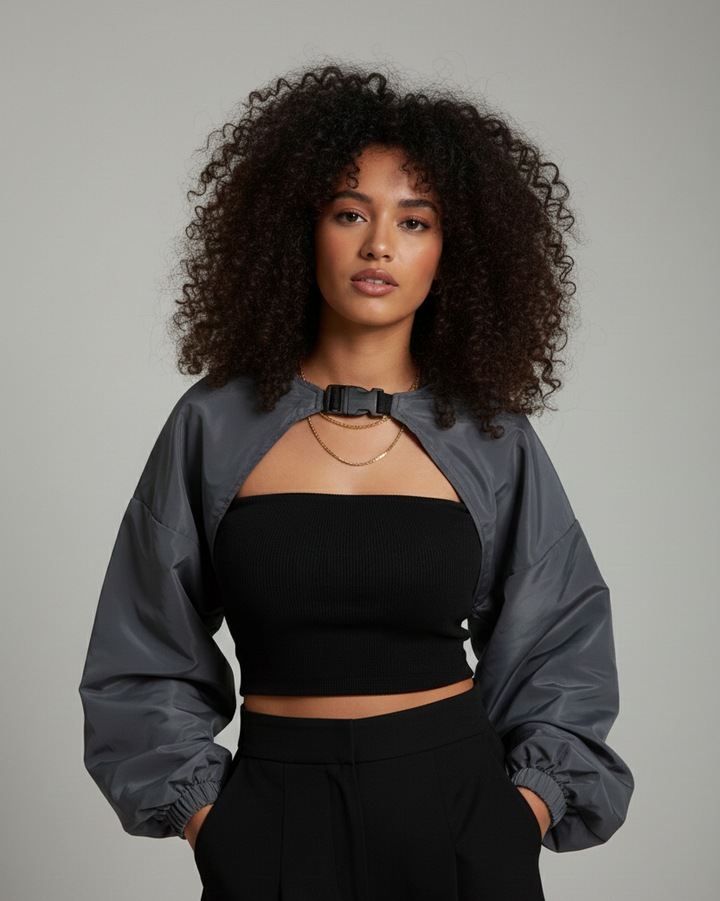 THE DISSENT JACKET in Grey