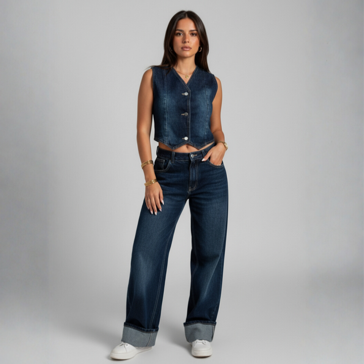 The Framed Denim Pants